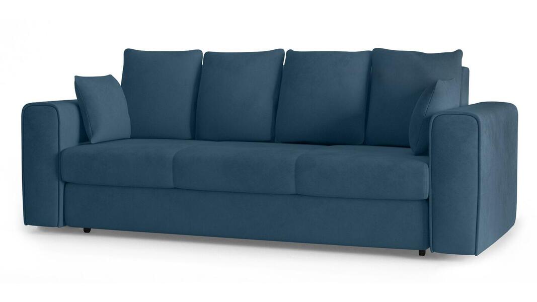 Диван Гиверни Лайт Vivaldi 13 230*94*80 см, Синий Велюр Еврокнижка Фиеста