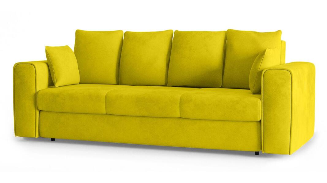 Диван Гиверни Лайт Vivaldi 15 230*94*80 см, Желтый Велюр Еврокнижка Фиеста