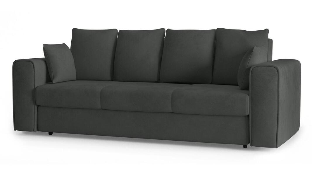 Диван Гиверни Лайт Vivaldi 37 230*94*80 см, Серый Велюр Еврокнижка Фиеста