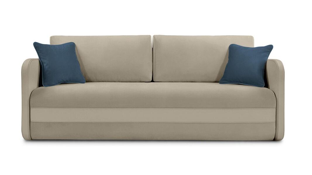 Диван Гордон Лайт Vivaldi 04 208*94*80 см, Бежевый Велюр Еврокнижка Фиеста