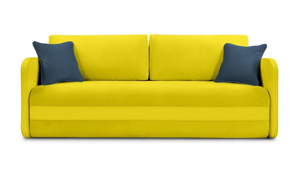 Диван Гордон Лайт Vivaldi 15 208*94*80 см, Желтый Велюр Еврокнижка Фиеста