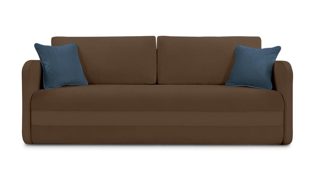 Диван Гордон Лайт Vivaldi 23 208*94*80 см, Коричневый Велюр Еврокнижка Фиеста