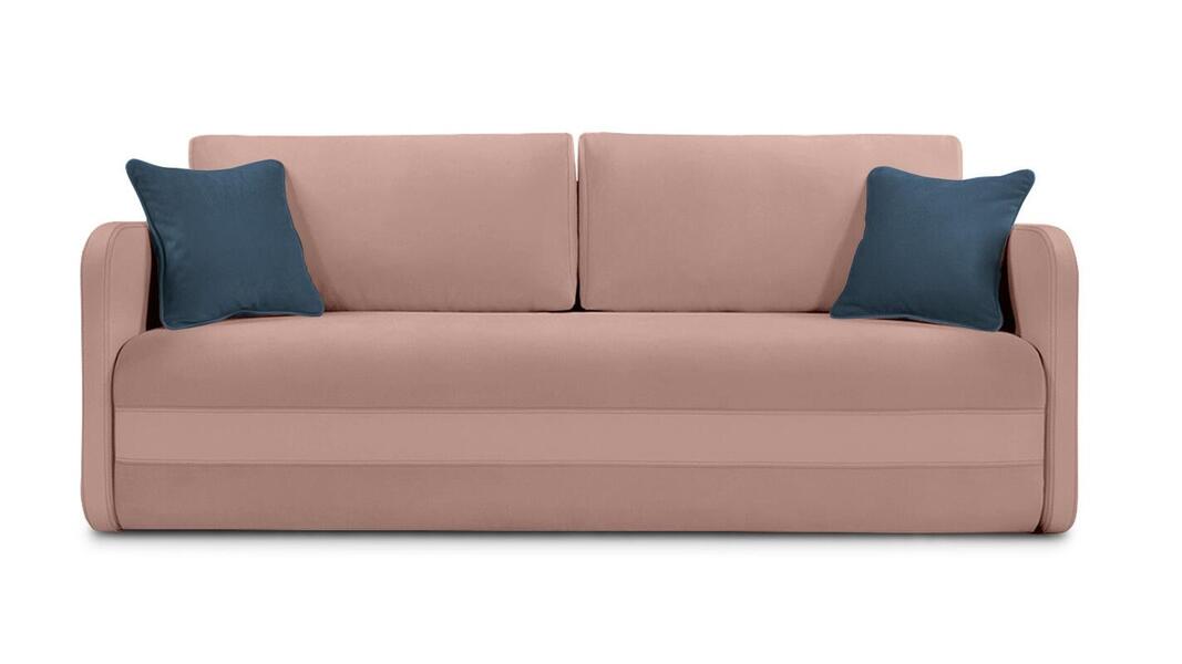 Диван Гордон Лайт Vivaldi 27 208*94*80 см, Розовый Велюр Еврокнижка Фиеста