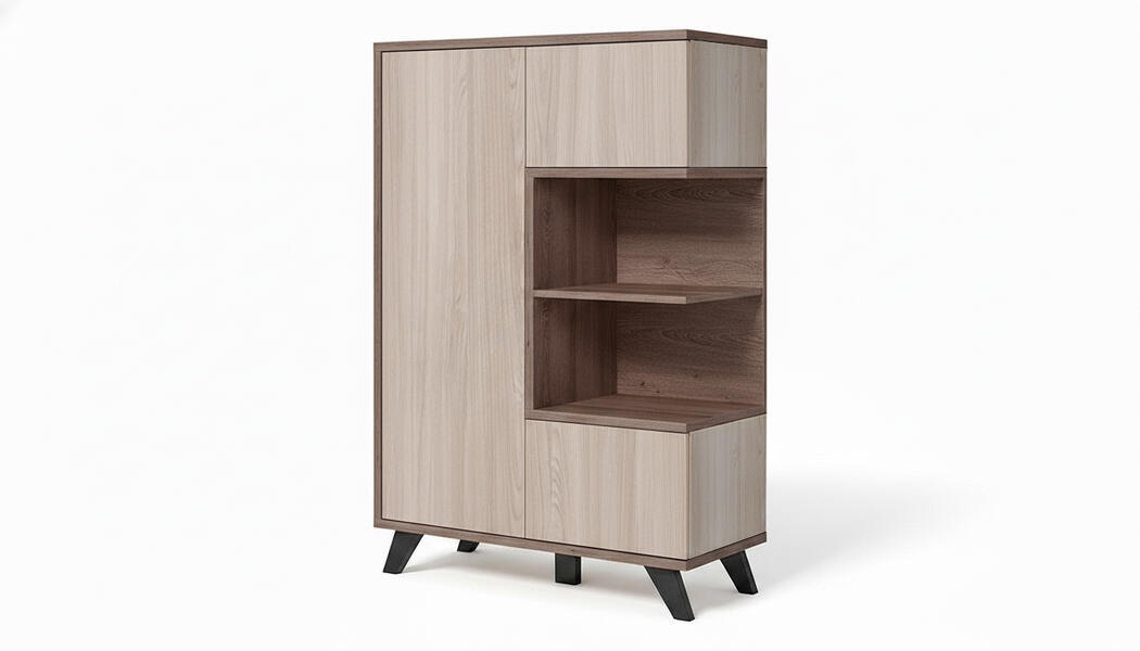 Комод Эшли 02 (635711) 90*40*134 см, Бежевый   Фиеста в наличии