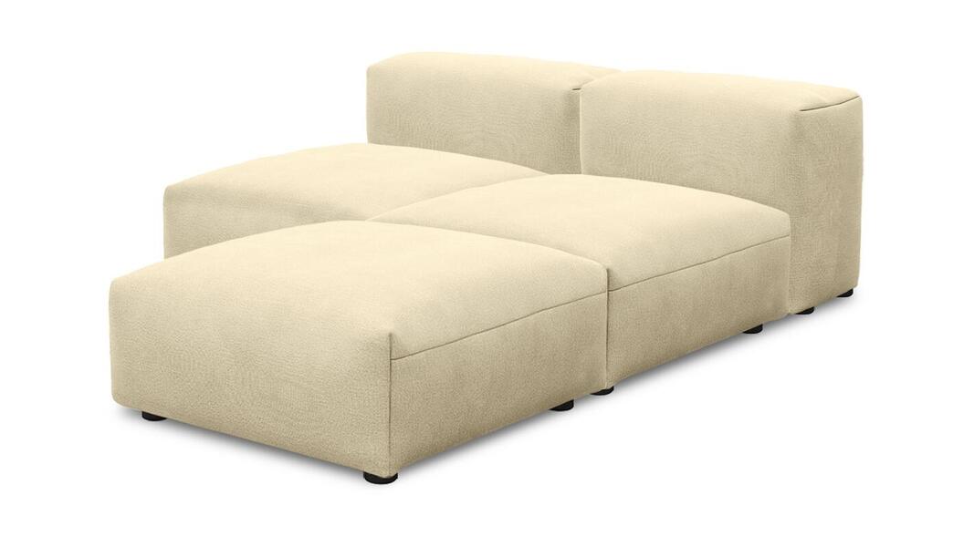 Угловой диван Фиджи малый (Еврокнижка) Vivaldi 03 168*210*62 см, Бежевый Велюр Еврокнижка Фиеста