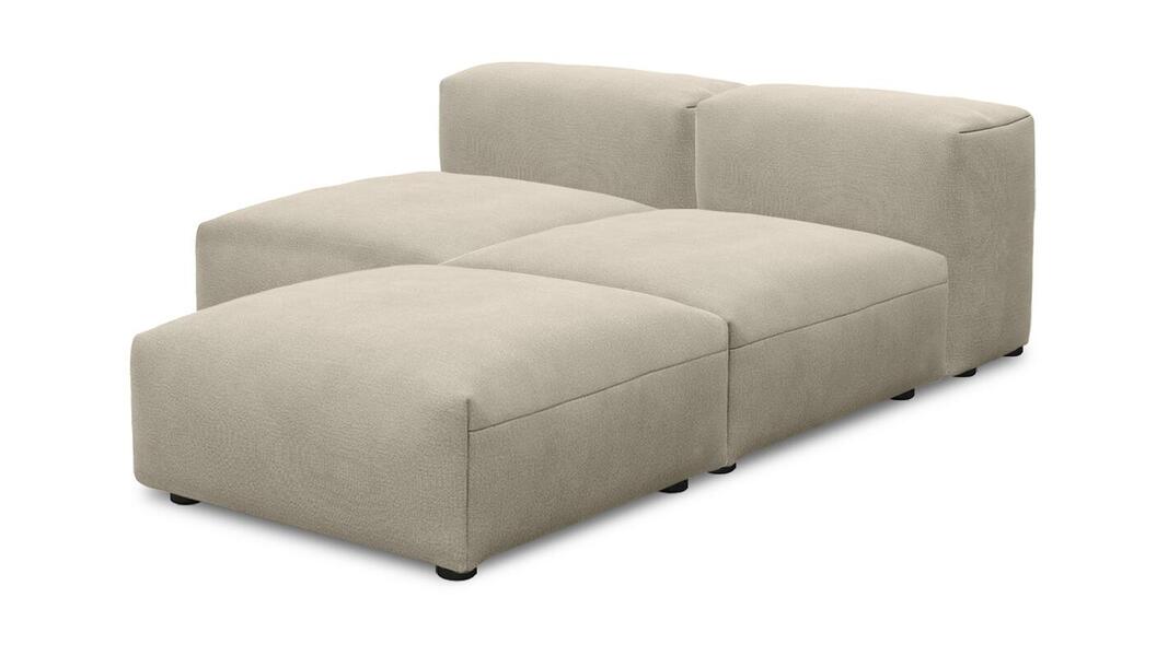 Угловой диван Фиджи малый (Еврокнижка) Vivaldi 04 168*210*62 см, Бежевый Велюр Еврокнижка Фиеста