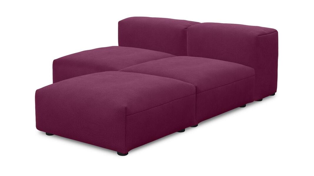 Угловой диван Фиджи малый (Еврокнижка) Vivaldi 35 168*210*62 см, Бордовый Велюр Еврокнижка Фиеста