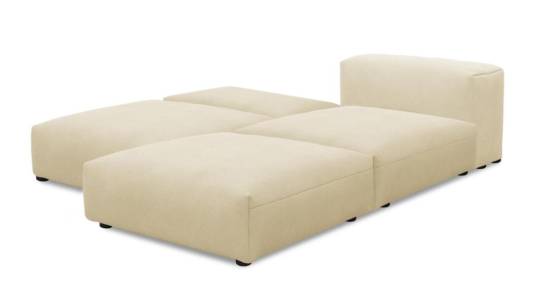 Угловой диван Фиджи большой и глубокий (Еврокнижка) Vivaldi 03 210*242*62 см, Бежевый Велюр Еврокнижка Фиеста