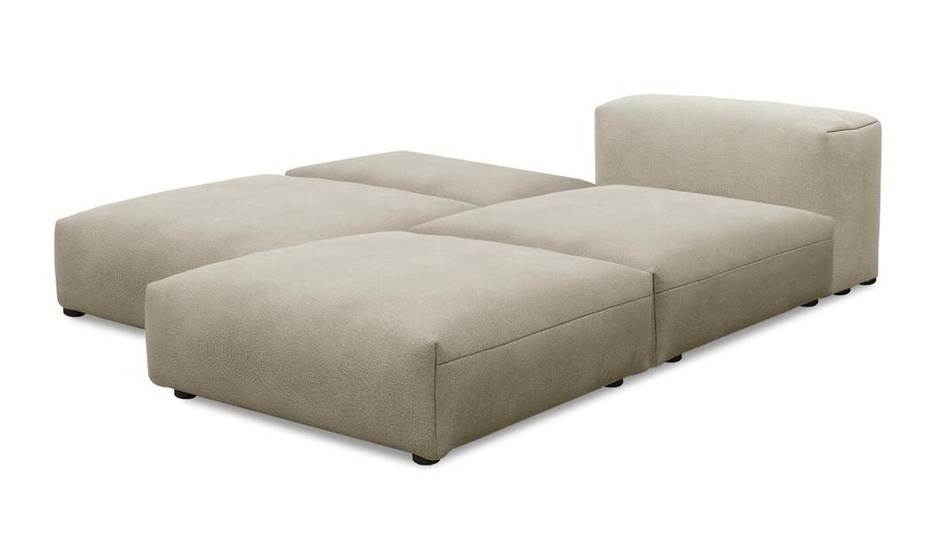 Угловой диван Фиджи большой и глубокий (Еврокнижка) Vivaldi 04 210*242*62 см, Бежевый Велюр Еврокнижка Фиеста