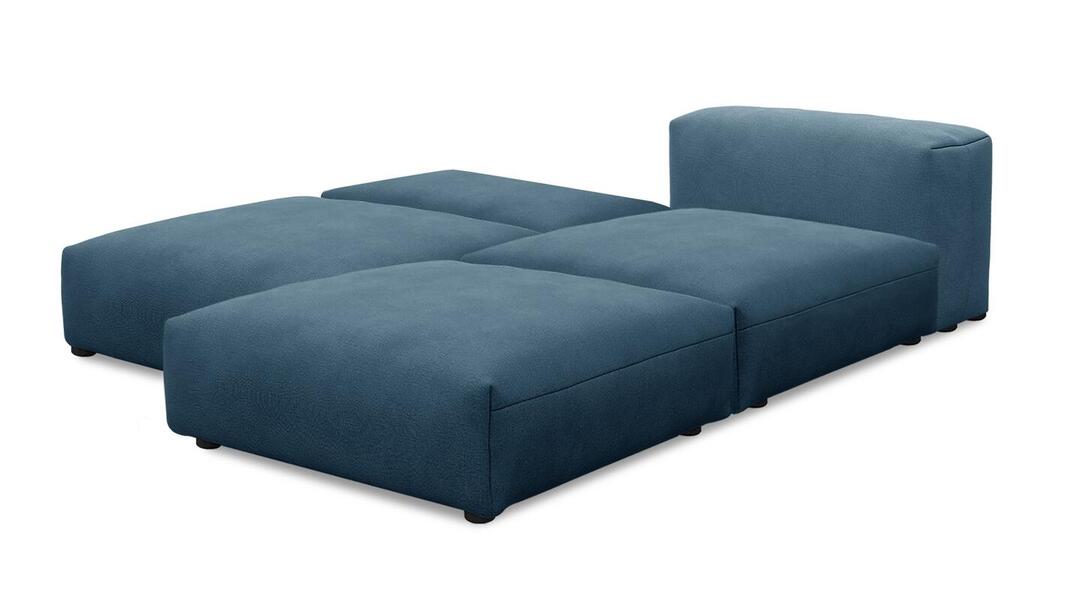 Угловой диван Фиджи большой и глубокий (Еврокнижка) Vivaldi 13 210*242*62 см, Синий Велюр Еврокнижка Фиеста