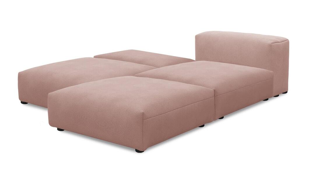 Угловой диван Фиджи большой и глубокий (Еврокнижка) Vivaldi 27 210*242*62 см, Розовый Велюр Еврокнижка Фиеста