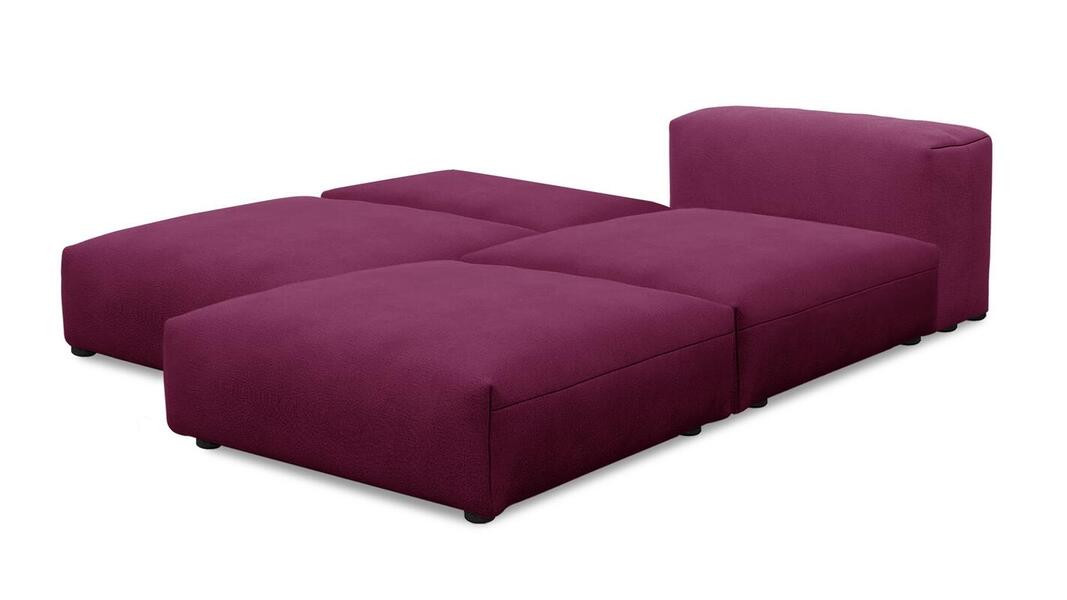 Угловой диван Фиджи большой и глубокий (Еврокнижка) Vivaldi 35 210*242*62 см, Бордовый Велюр Еврокнижка Фиеста