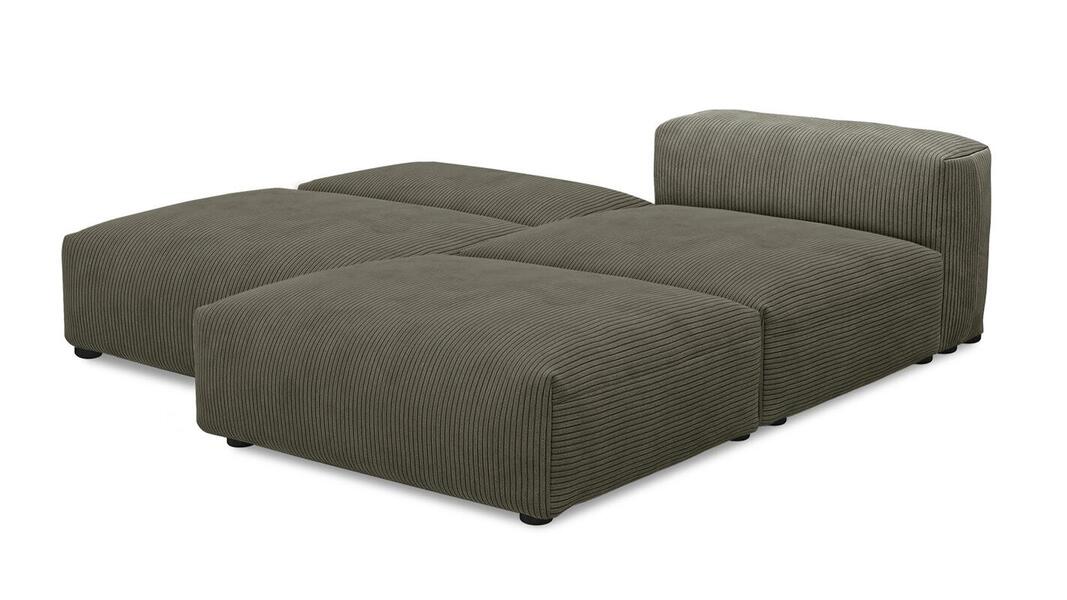 Угловой диван Фиджи большой и глубокий (Еврокнижка) Cilium Brown 210*242*62 см, Коричневый Вельвет Еврокнижка Фиеста