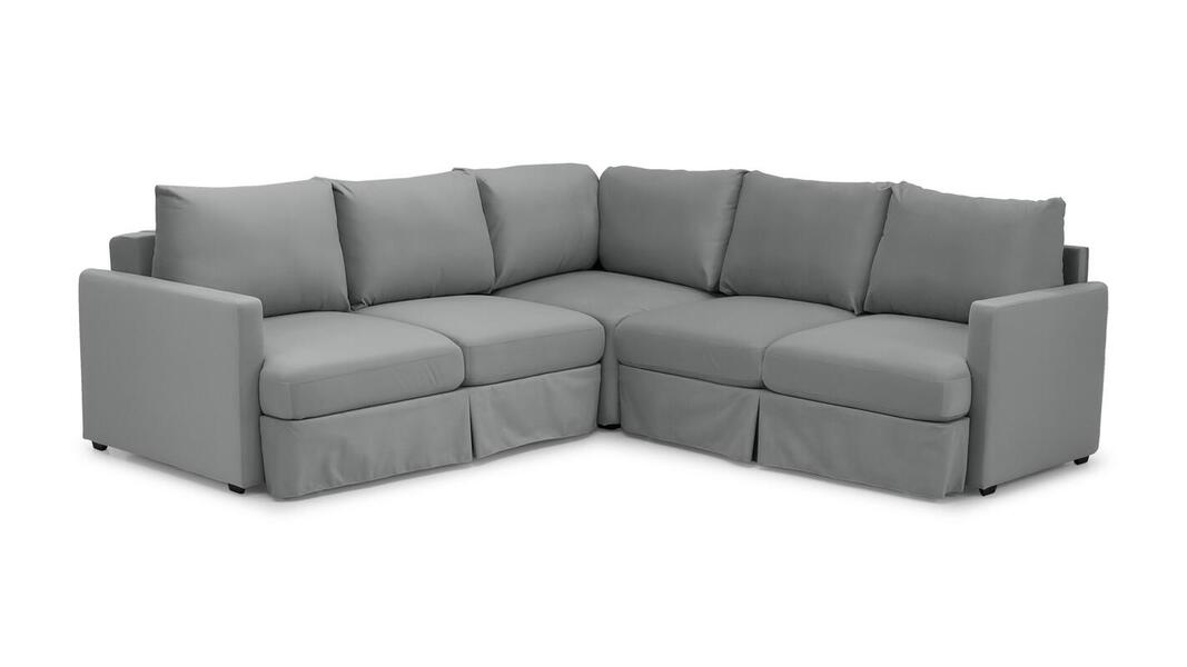 Угловой диван Марсия ЭКО (малый) с допсекцией (116308) (не стандарт) 231*250*90 см,   Еврокнижка Фиеста в наличии