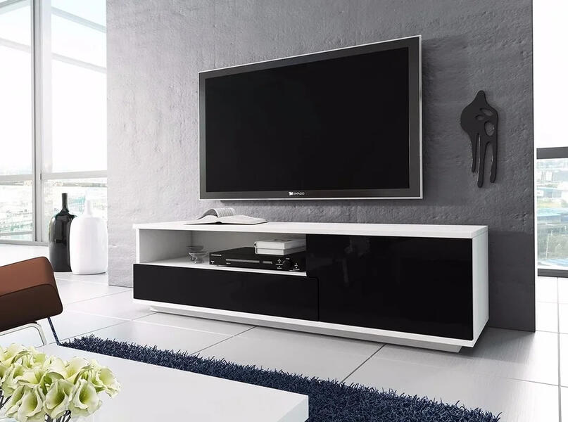 ТВ-тумба 199 МДФ 706.8 (322мк) 138*40*41 см, Черный   Фиеста в наличии