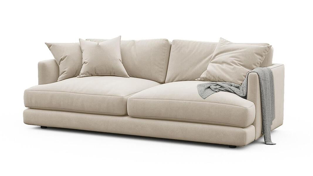 Диван Ибица Velutto 16 215*116*93 см, Бежевый Велютто Еврокнижка Фиеста