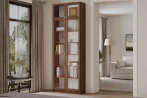 Стеллаж Билли 37 Орех Экко 9459 80*30*237 см, Коричневый   Фиеста