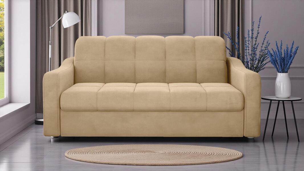 Диван Стелла Лайт Velutto 02 154*105*88 см, Бежевый Велютто Аккордеон Фиеста