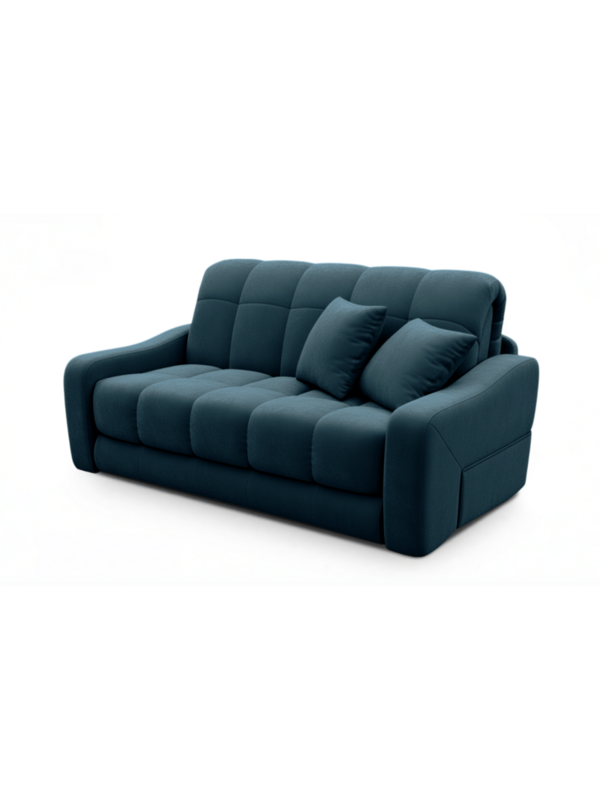 Диван Стелла Лайт Velutto 54 189*105*88 см, Синий Велютто Аккордеон Фиеста