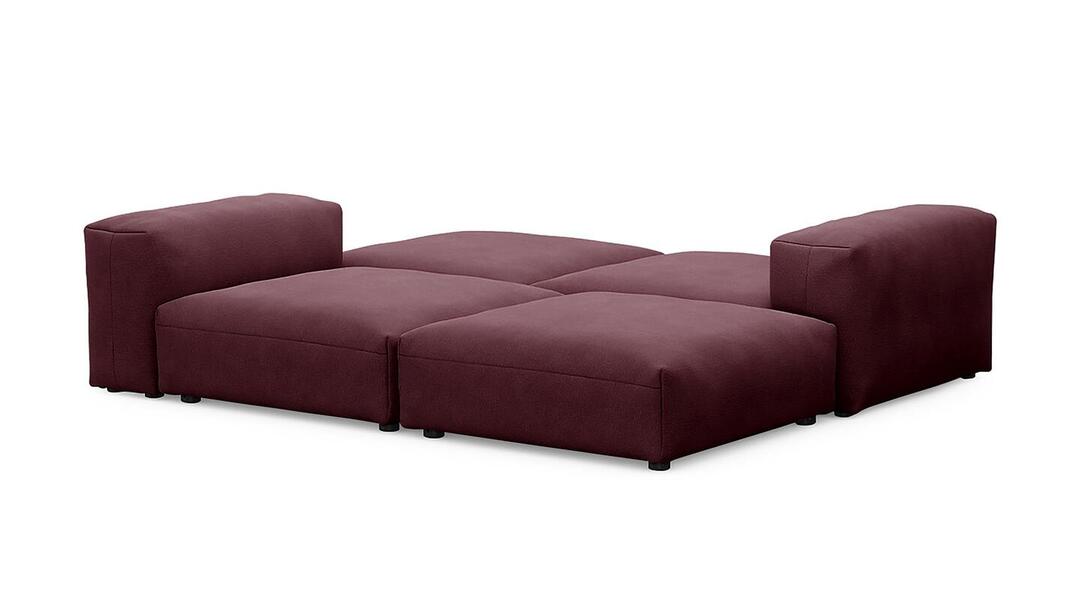 Диван Фиджи Velutto 15 242*211*62 см, Бордовый Велютто Нераскладной Фиеста