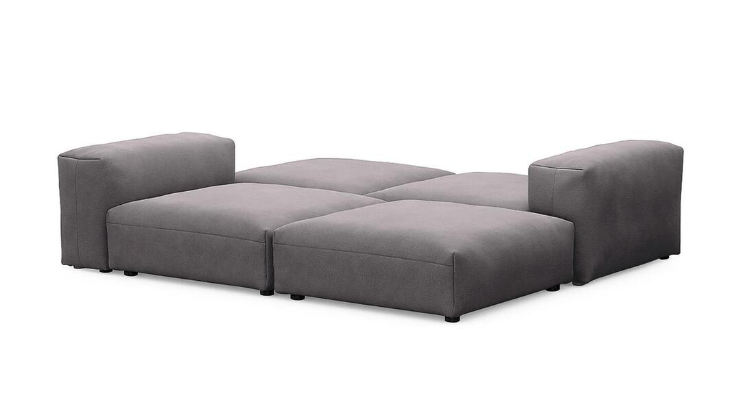 Диван Фиджи Velutto 19 242*211*62 см, Серый Велютто Нераскладной Фиеста