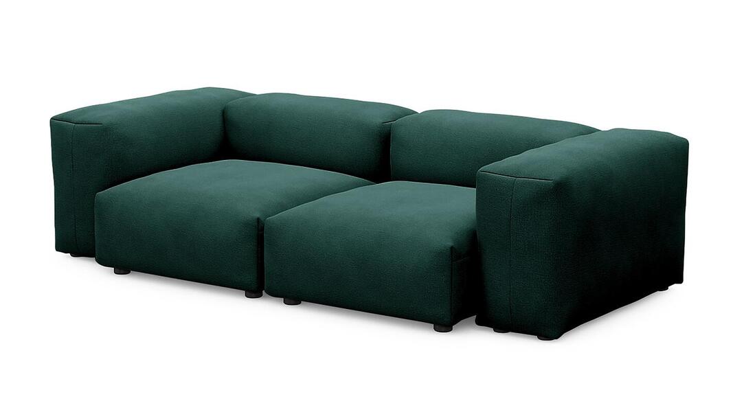 Диван Фиджи двухсекционный (малый) Velutto 20 231*116*62 см, Зеленый Велютто Нераскладной Фиеста