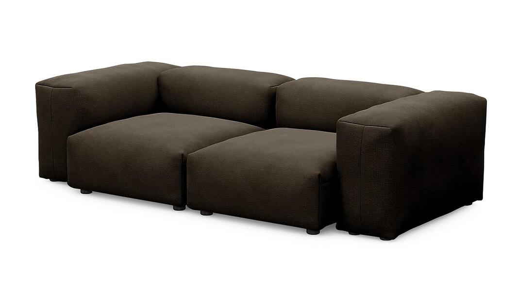 Диван Фиджи двухсекционный (малый) Velutto 24 231*116*62 см, Коричневый Велютто Нераскладной Фиеста