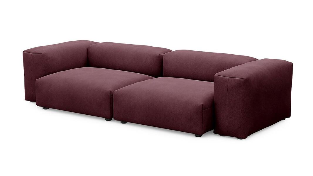 Диван Фиджи двухсекционный (большой) Velutto 15 273*116*62 см, Бордовый Велютто Нераскладной Фиеста