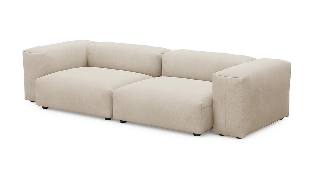 Диван Фиджи двухсекционный (большой) Velutto 16 273*116*62 см, Бежевый Велютто Нераскладной Фиеста