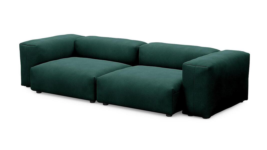 Диван Фиджи двухсекционный (большой) Velutto 20 273*116*62 см, Зеленый Велютто Нераскладной Фиеста