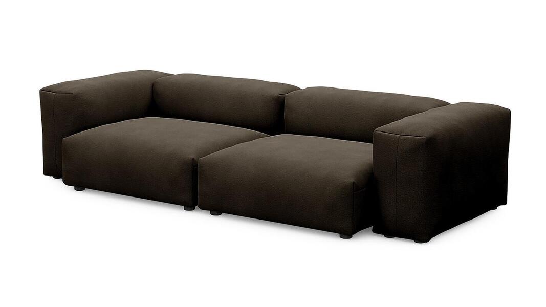 Диван Фиджи двухсекционный (большой) Velutto 24 273*116*62 см, Коричневый Велютто Нераскладной Фиеста