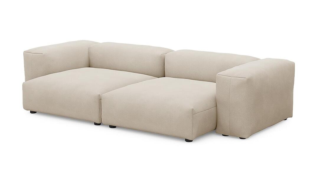 Диван Фиджи двухсекционный (большой и глубокий) Velutto 16 273*137*62 см, Бежевый Велютто Нераскладной Фиеста