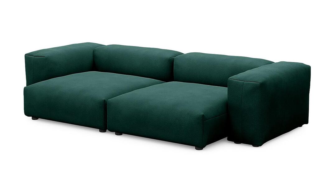 Диван Фиджи двухсекционный (большой и глубокий) Velutto 20 273*137*62 см, Зеленый Велютто Нераскладной Фиеста