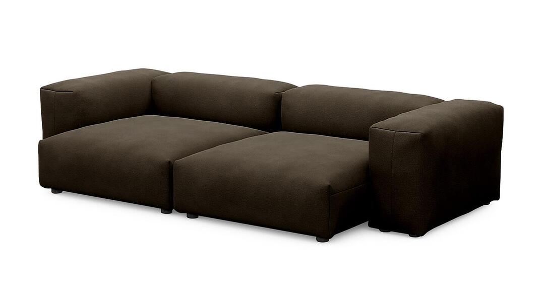 Диван Фиджи двухсекционный (большой и глубокий) Velutto 24 273*137*62 см, Коричневый Велютто Нераскладной Фиеста