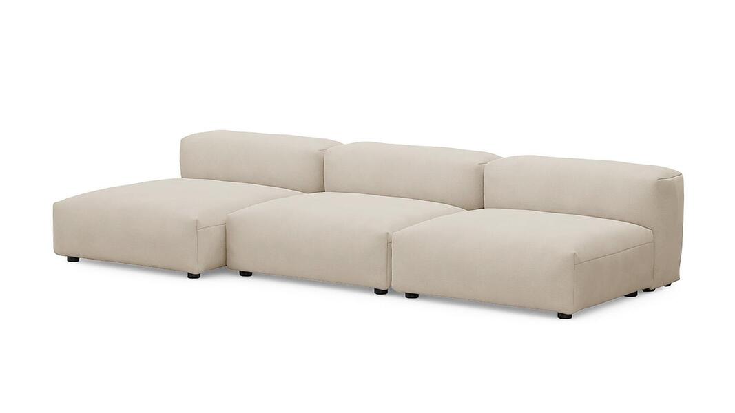 Диван с оттоманкой Фиджи (малый) Velutto 16 315*137*62 см, Бежевый Велютто Нераскладной Фиеста