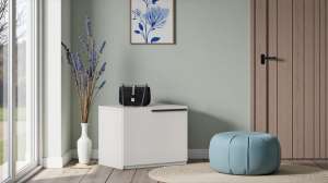 Обувница Лорена Пакс-1 Белый Фасадный 0101 59*43*48 см, Белый   Фиеста