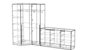 Спальня Лорена Пакс-2 Белый Фасадный 0101 305*90*210 см, Белый   Фиеста