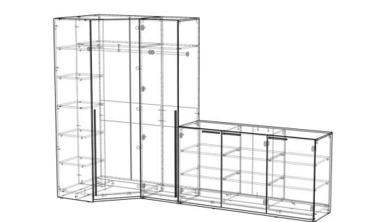Спальня Лорена Пакс-2 Белый Фасадный 0101 305*90*210 см, Белый   Фиеста