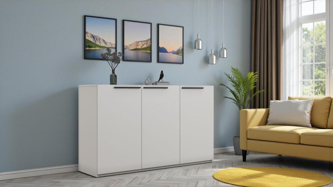 Тумба Лорена Пакс-2 Белый Фасадный 0101 165*44*90 см, Белый   Фиеста