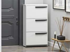 Обувница Лорена Пакс-3 Белый Фасадный 0101 65*30*115 см, Белый   Фиеста