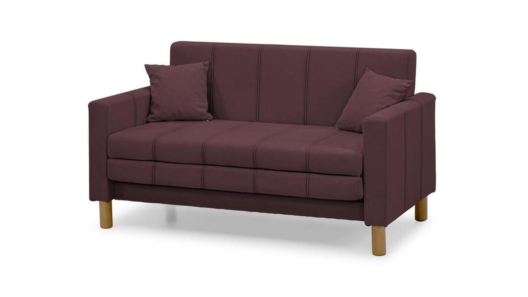 Диван Уют Лайт Velutto 15 140*84*82 см, Бордовый Велютто Выкатной Фиеста