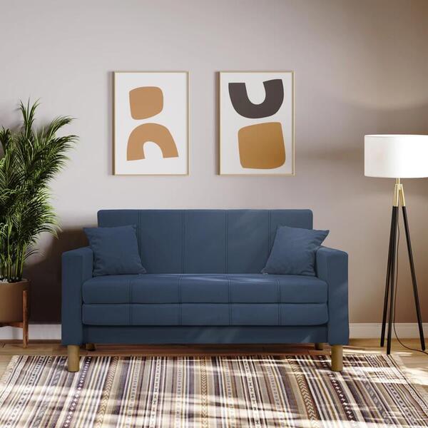 Диван Уют Лайт Velutto 54 120*84*82 см, Синий Велютто Выкатной Фиеста