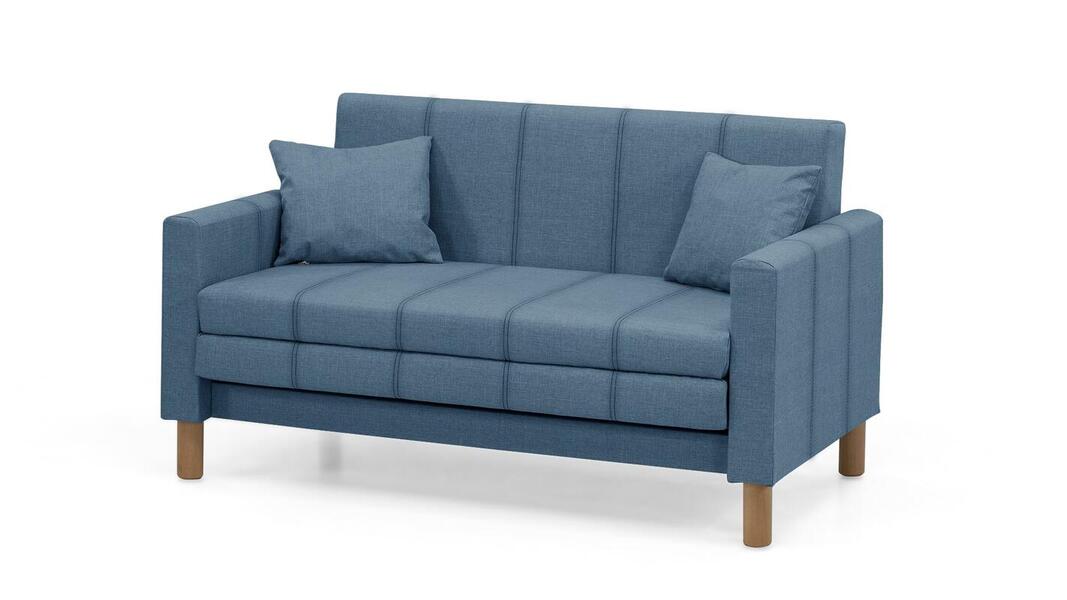 Диван Уют Лайт Strong Plus 09 140*84*82 см, Голубой Рогожка Выкатной Фиеста