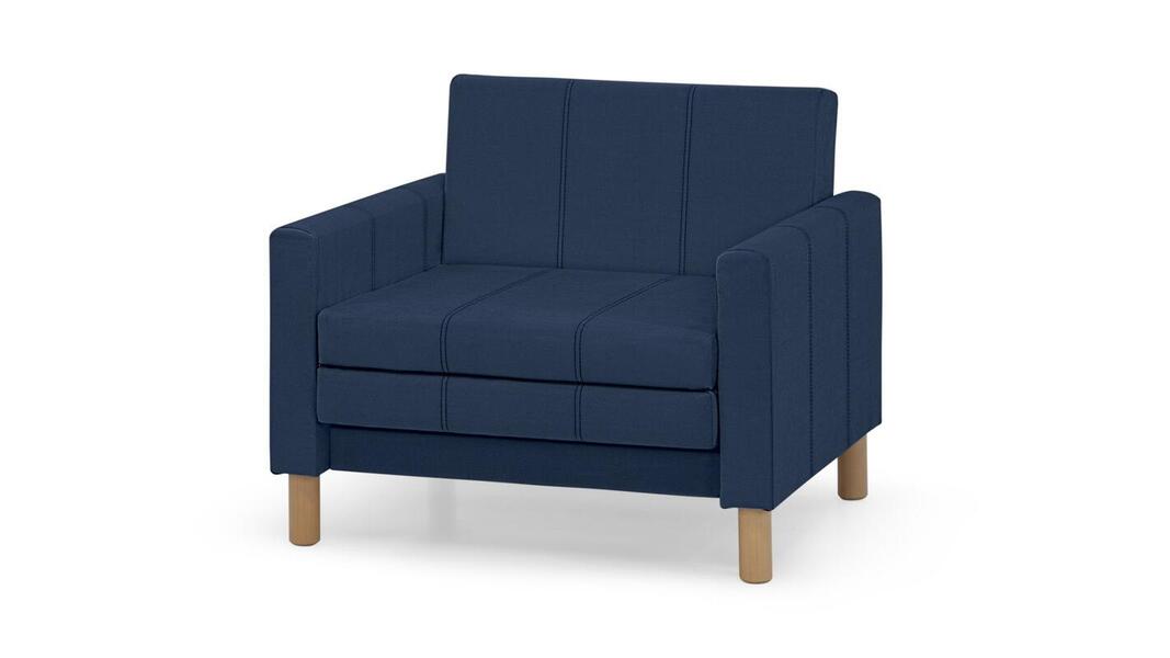 Кресло-кровать Уют Лайт Velutto 54 95*84*82 см, Синий Велютто Выкатной Фиеста