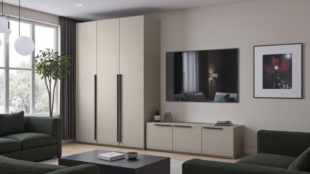 Гостиная Лорена Пакс-1 Кашемир 5981 BS 285*50*200 см, Бежевый   Фиеста