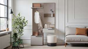 Прихожая Лорена Пакс-1 Кашемир 5981 BS 110*40*220 см, Бежевый   Фиеста