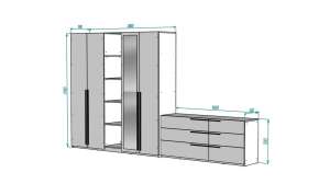 Спальня Лорена Пакс-1 Кашемир 5981 BS 360*50*210 см, Бежевый   Фиеста