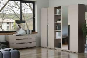 Спальня Лорена Пакс-1 Кашемир 5981 BS 360*50*210 см, Бежевый   Фиеста