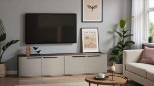 ТВ-тумба Лорена Пакс-1 Кашемир 5981 BS 220*43*37 см, Бежевый   Фиеста