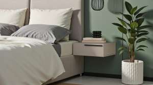 Прикроватная подвесная тумба Лорена Пакс-2 Кашемир 5981 BS 55*42*20 см, Бежевый   Фиеста